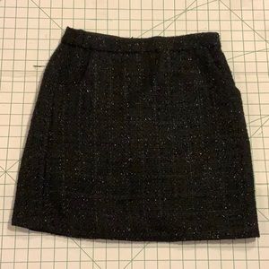 Metallic tweed mini skirt